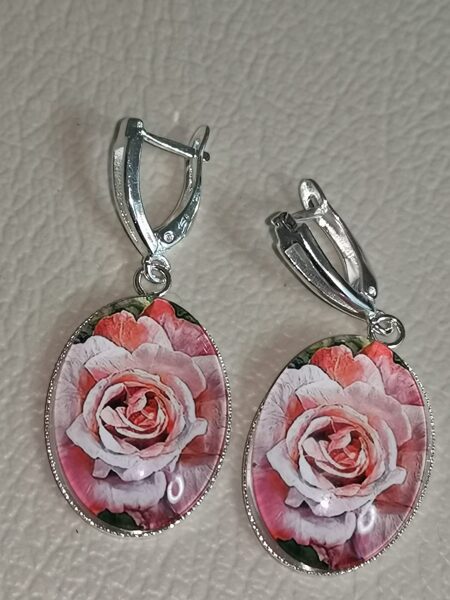 Vintage, bēša roze, 18x25mm