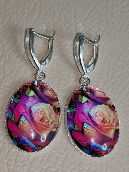 Vintage, roze, 18x25mm
