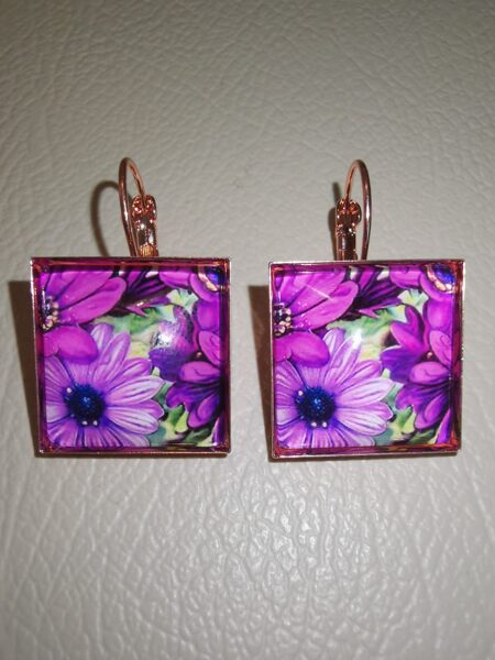 Violetās puķes, 20x20mm